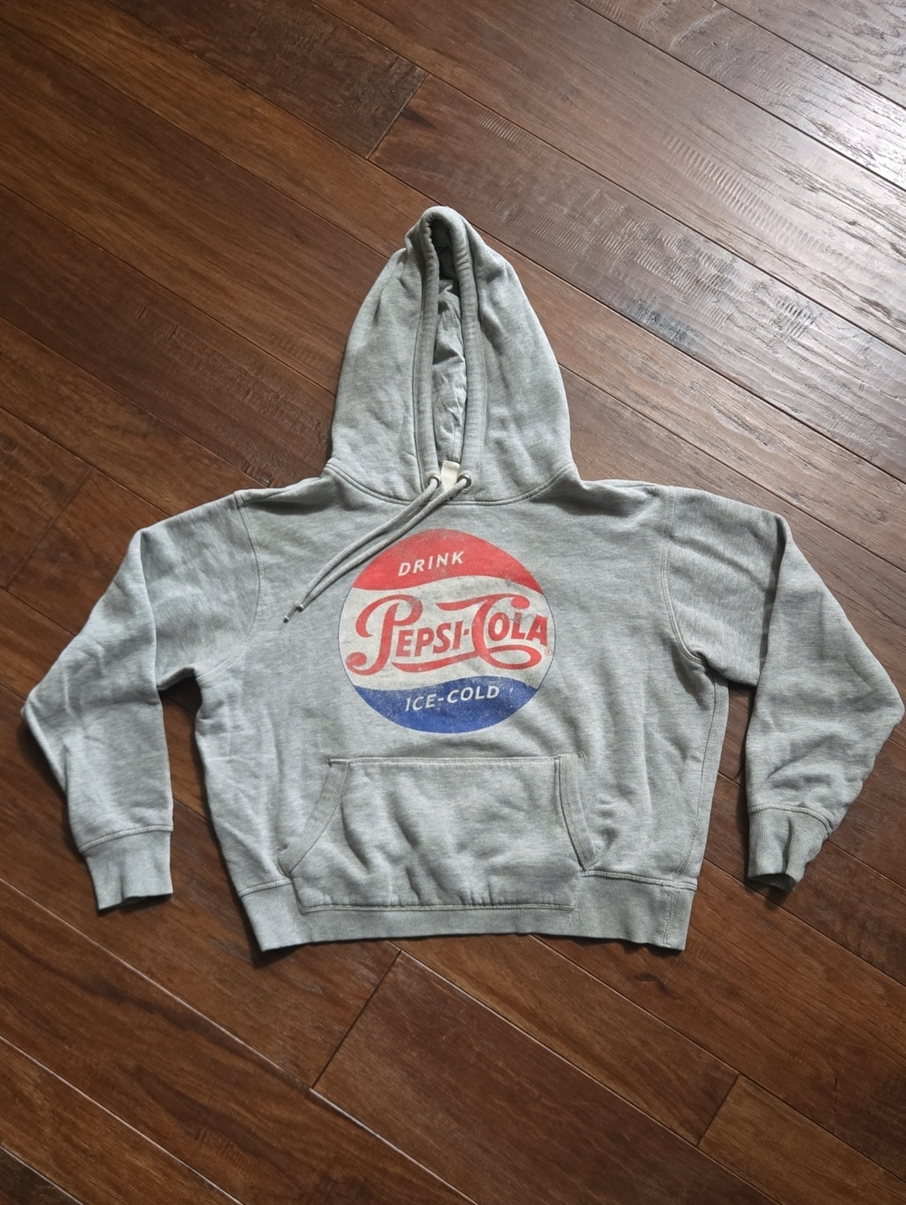 Womens H&M L.O.G.G. Gray Hoodie Sweatshirt Pepsi Cola Medium